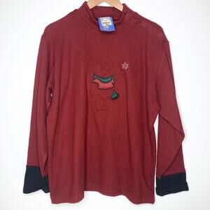 Vintage Winnie the Pooh Maroon Mockneck Sweatshirt